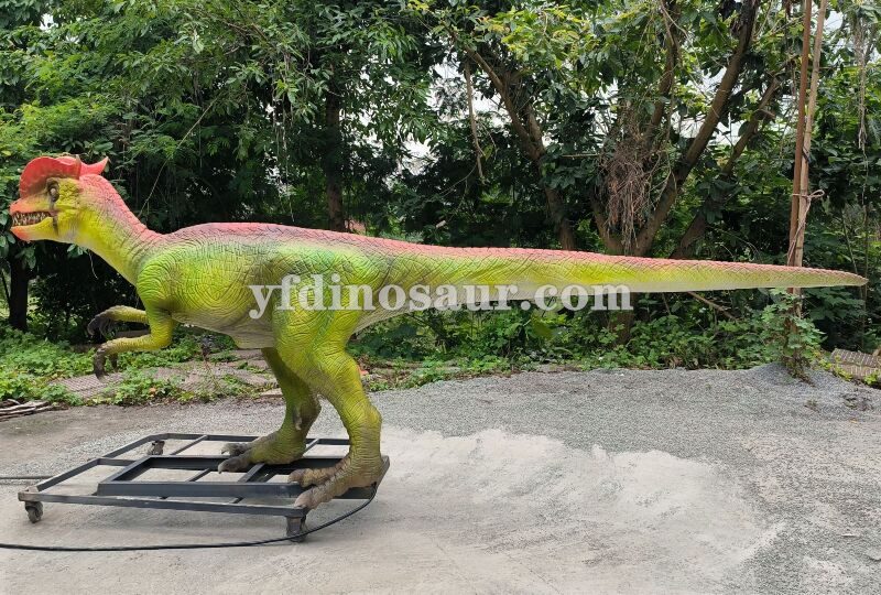 Dilophosaurus animatronic model by Yifeng dinosaur