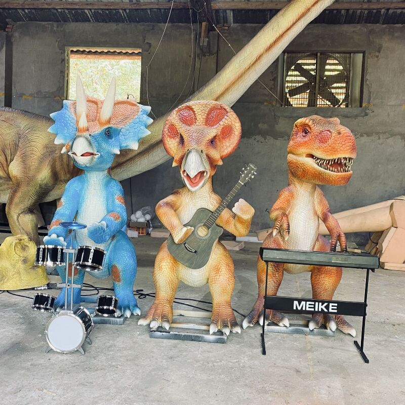 Theme Park Cartoon Robot Dinosaur Model Animatronic Dinosaur Band For Sale