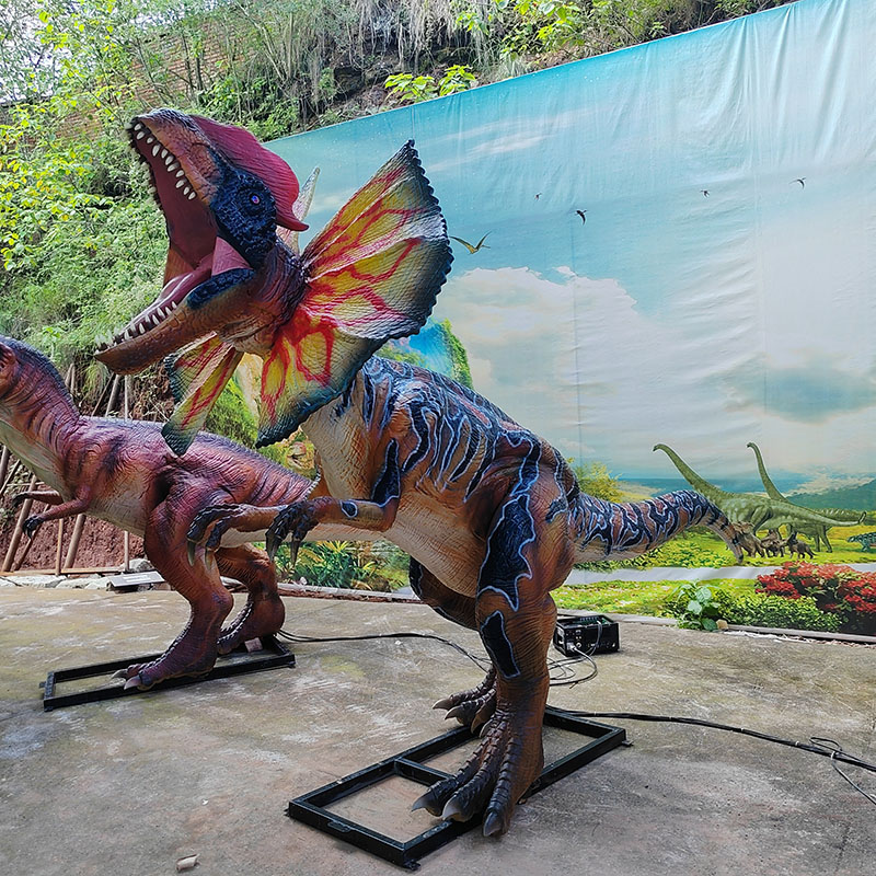 Dinosaur Park Realistic Simulation dilophosaurus Dinosaur Life-Size Animatronic moving Dinosaurs