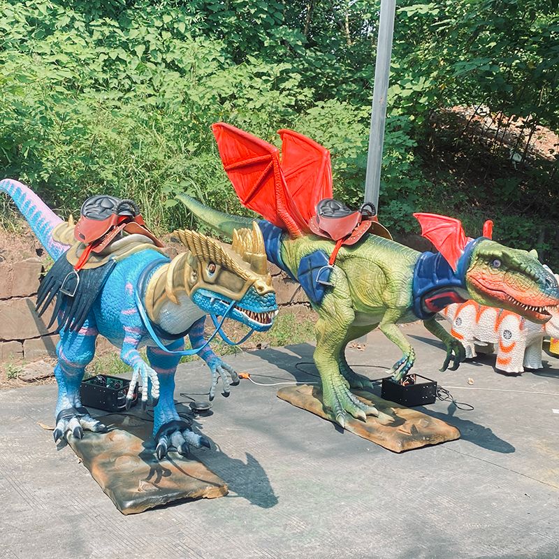 jurassic park Life Size motorized Ride On Coin Operated animatronics dinosaur