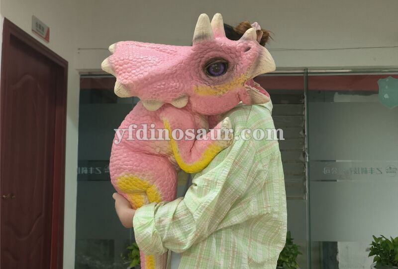 Realistic Dinosaur Baby Triceratops Hand Puppet Products