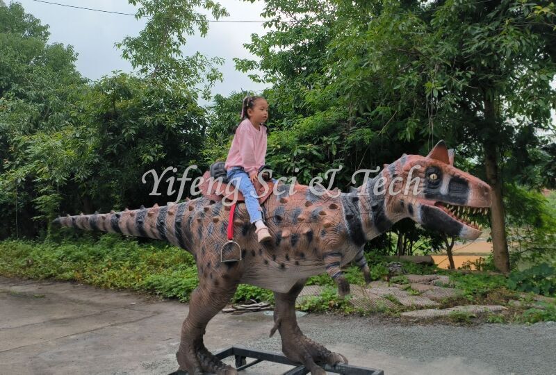 Ridable Carnotaurus Dinosaur Model Produced by Yifeng Dinosaur