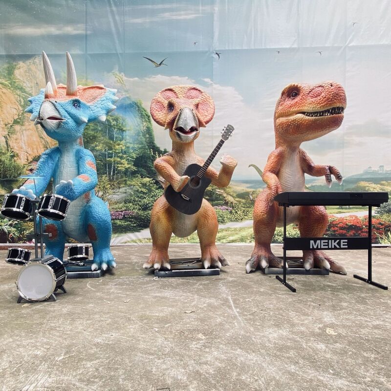 Theme Park Cartoon Robot Dinosaur Model Animatronic Dinosaur Band